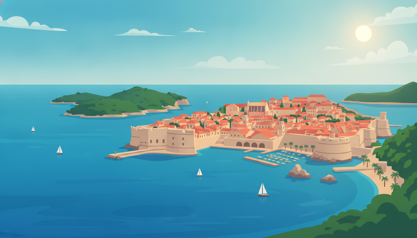 Illustration of Croatia Road Trip: 7 Days from Istria to Dalmatia