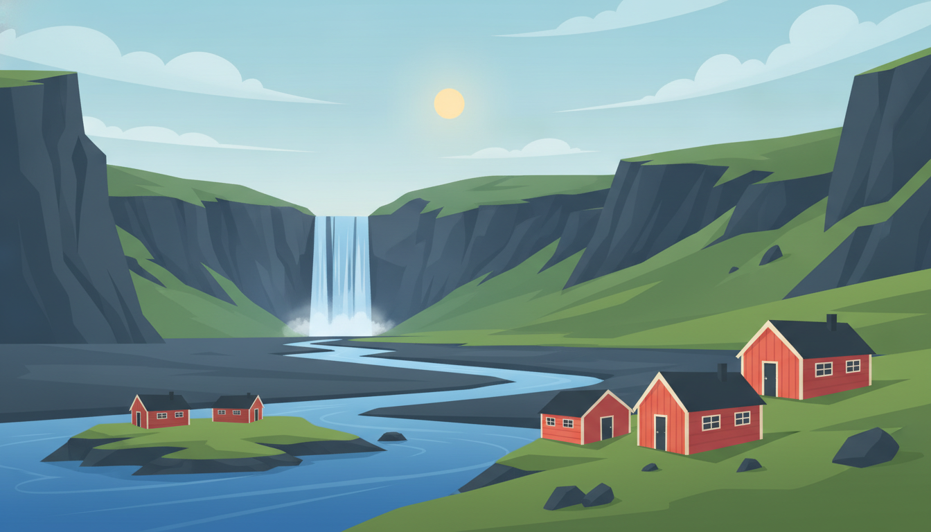Illustration of Iceland Ring Road Itinerary: 8 Days Around the Island