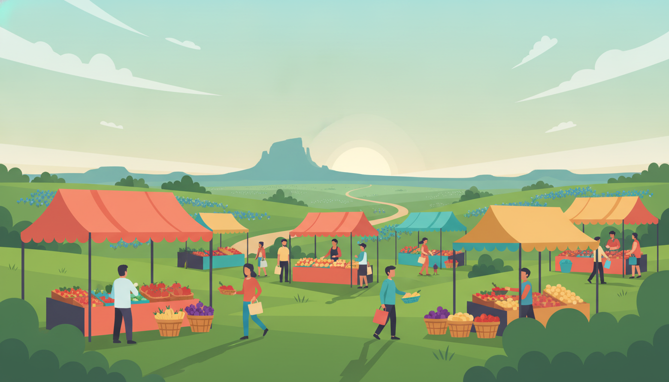Illustration of Texas Road Trip: 3 Days in the Hill Country