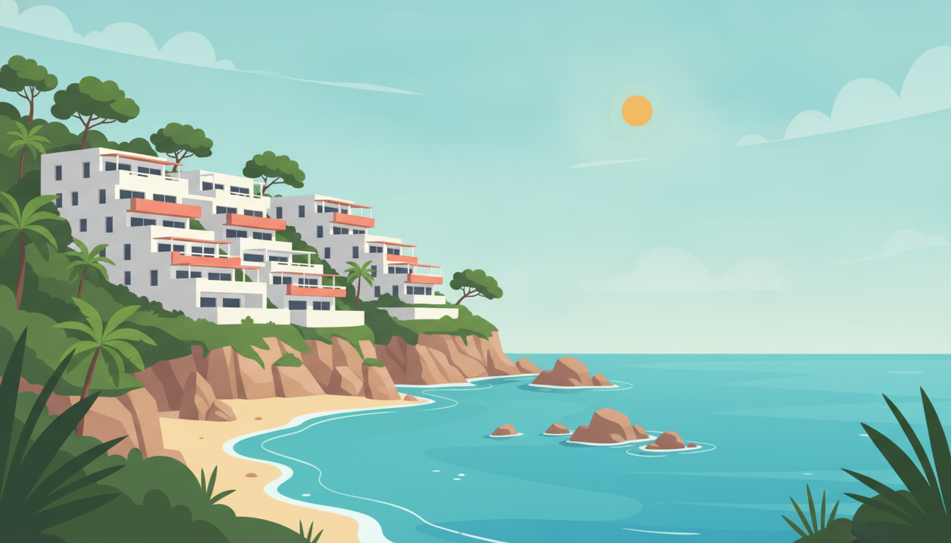 Illustration of Costa Brava coves Day Trip from Barcelona