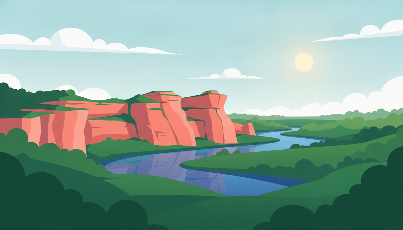 Illustration of Starved Rock State Park Day Trip from Chicago