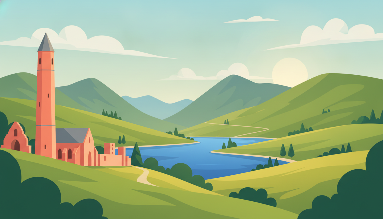Illustration of Glendalough & the Wicklow Mountains Day Trip from Dublin