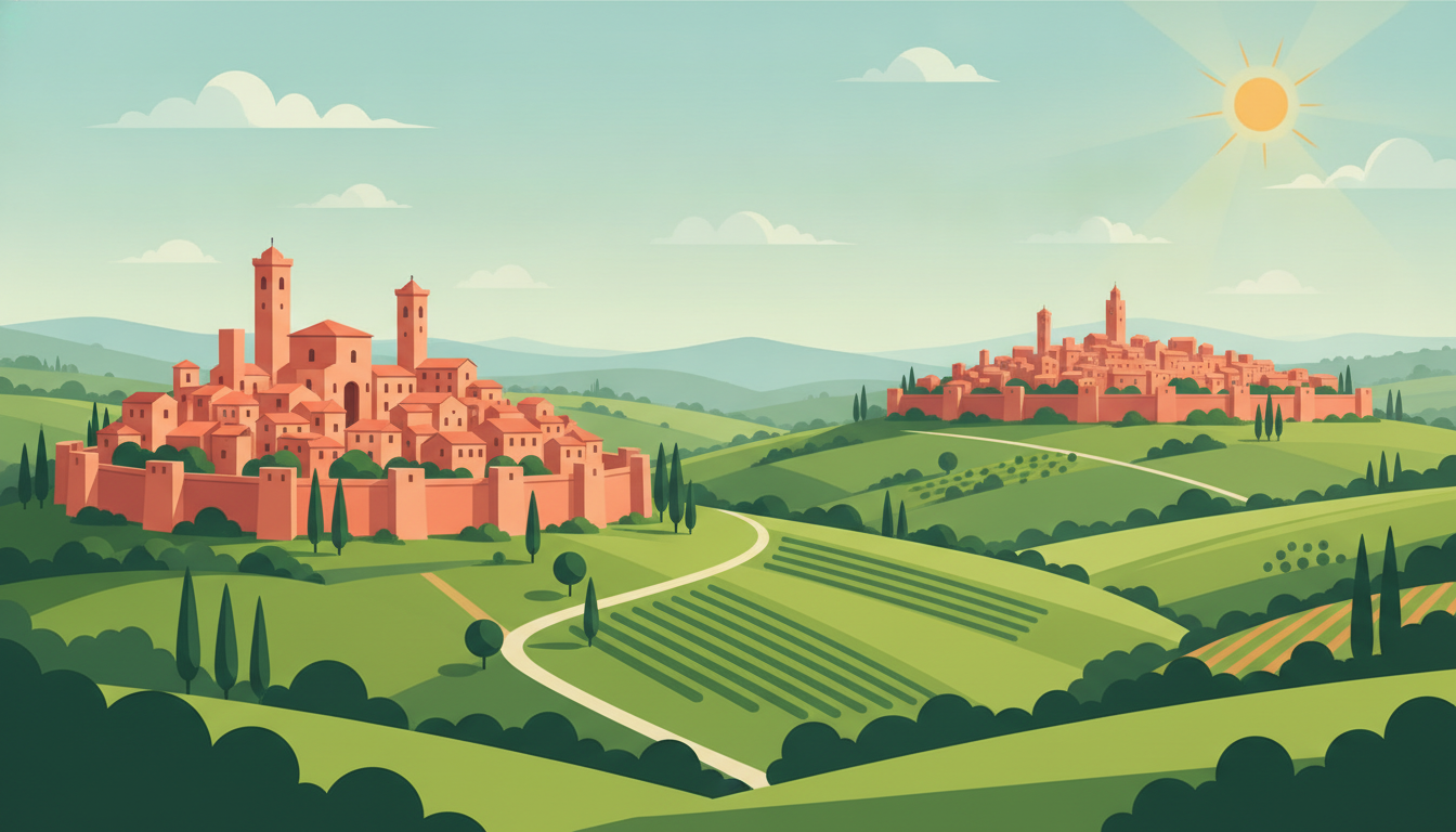 Illustration of Arezzo & Cortona Day Trip from Florence
