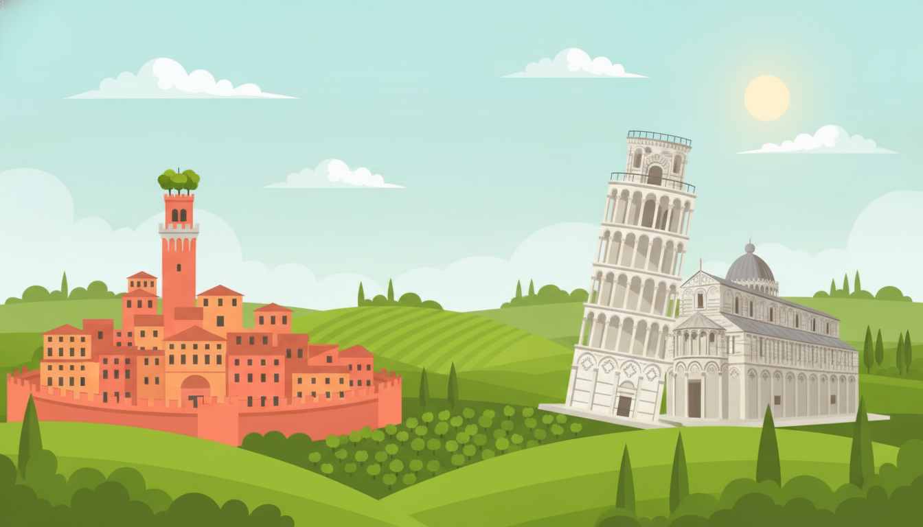 Illustration of Lucca & Pisa Day Trip from Florence