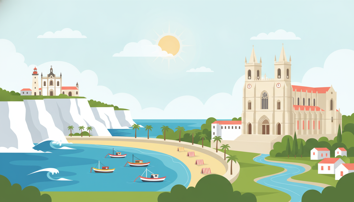 Illustration of Nazaré & Alcobaça Day Trip from Lisbon