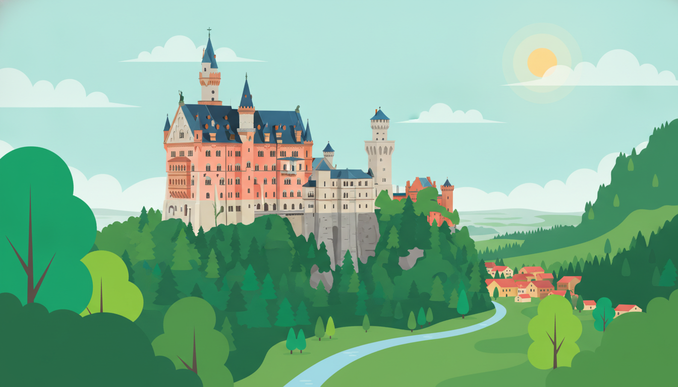 Illustration of Neuschwanstein Day Trip from Munich