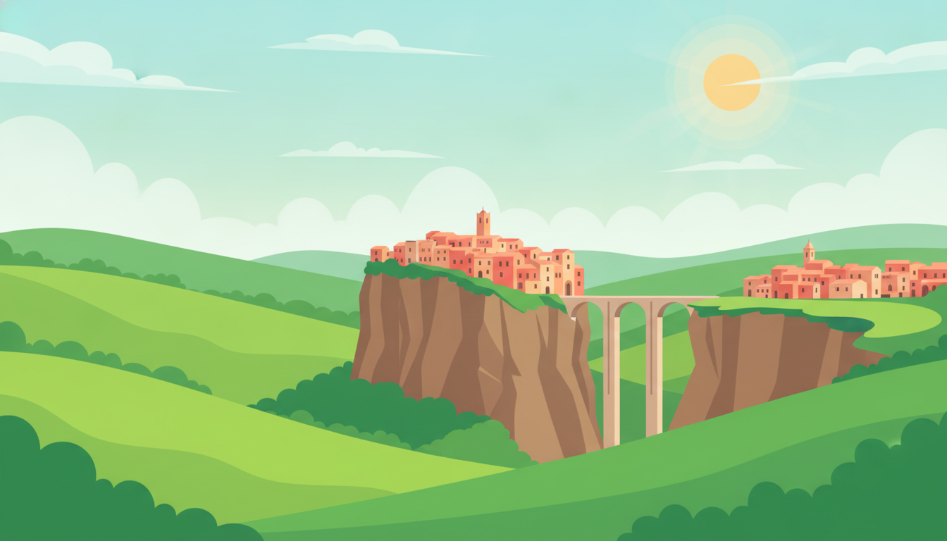 Illustration of Civita di Bagnoregio Day Trip from Rome