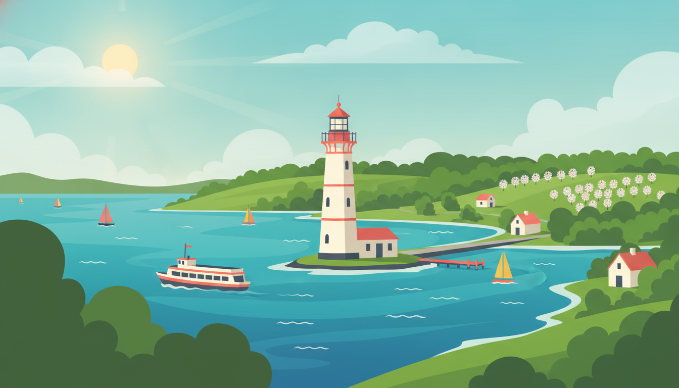 Illustration of Door County Weekend Trip from Chicago