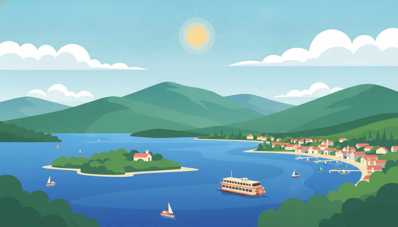 Illustration of Lake George & the Adirondacks Weekend Trip from New York